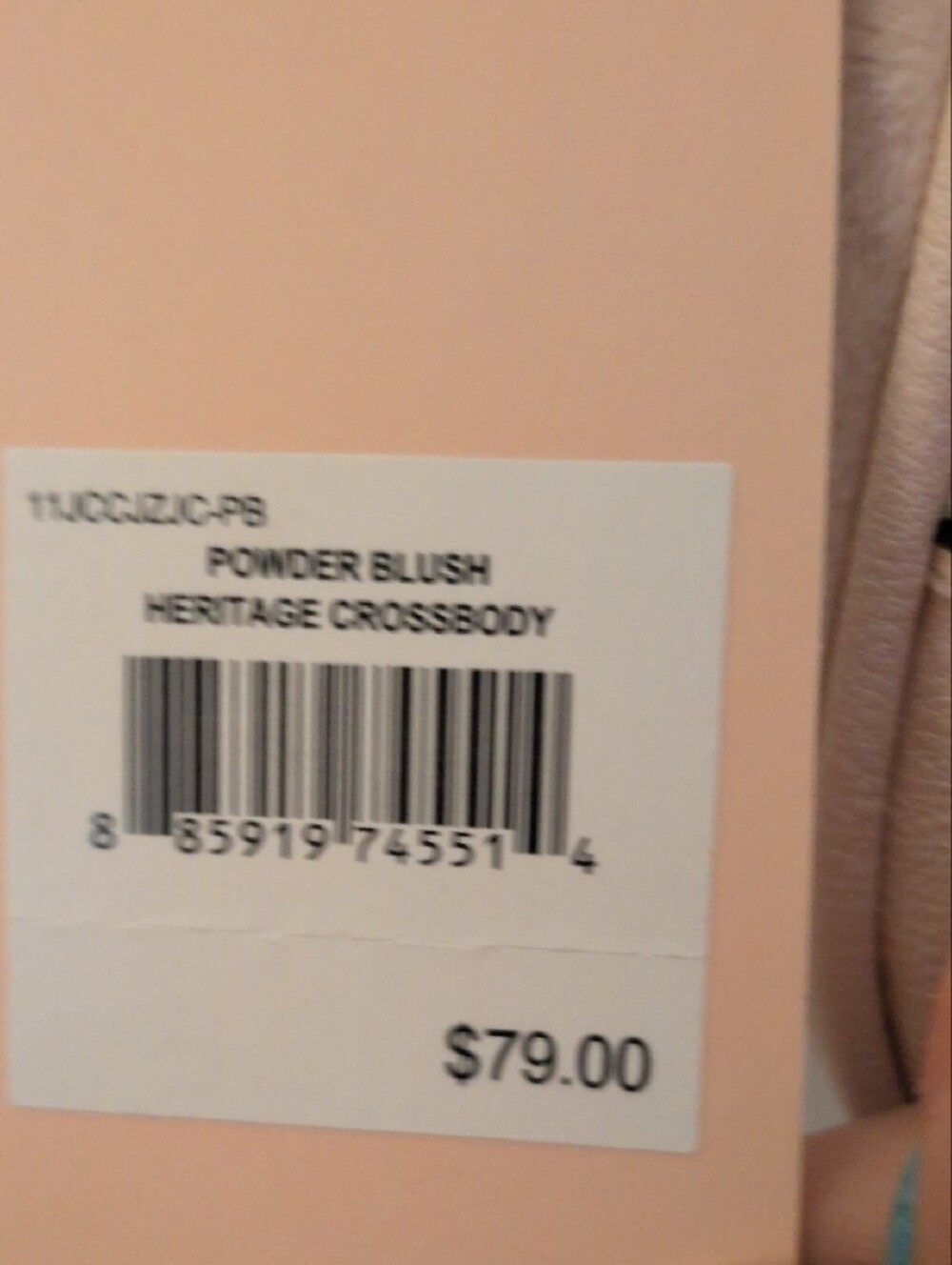 Juicy Couture Light Pink Velvety Embroidered Crest Crossbody Bag - Picture 5 of 13